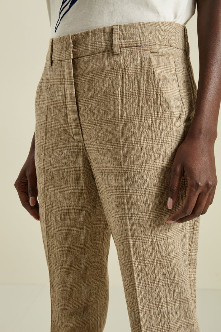 Pantaloni in cotone e lino Fashion Market