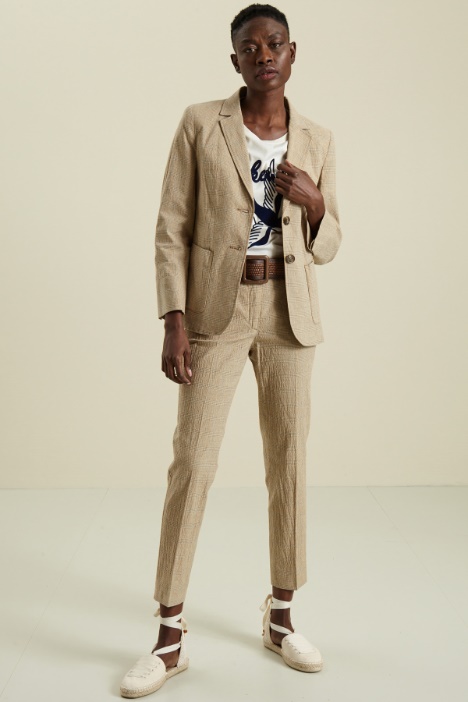 Pantaloni in cotone e lino Fashion Market