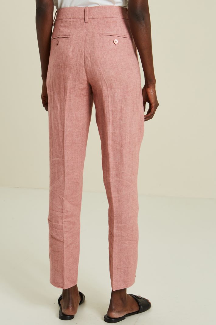 Pantaloni in stuoia di lino Fashion Market