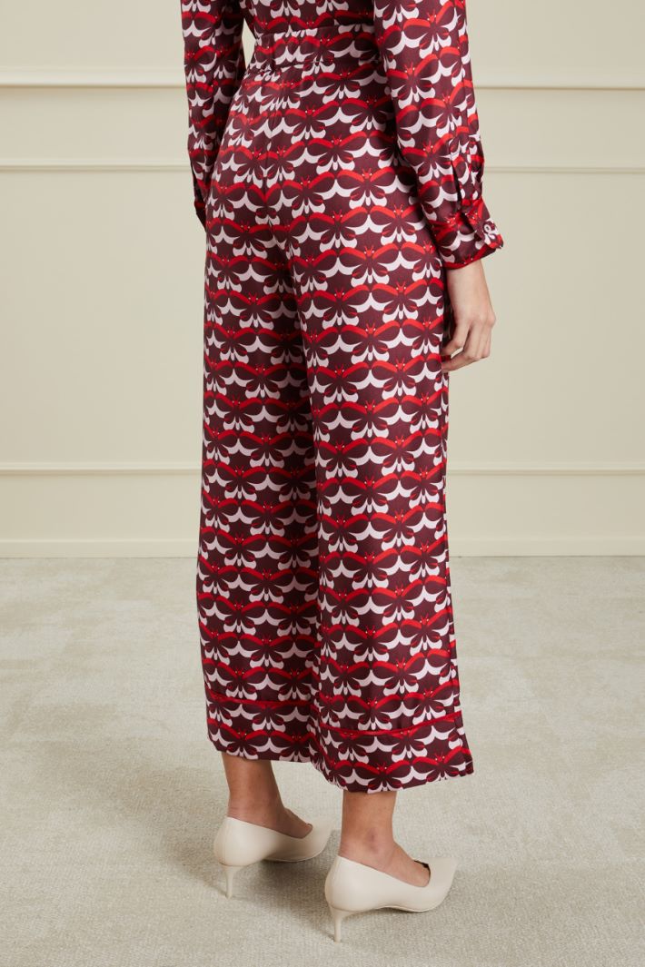 Pantaloni in twill di seta Fashion Market