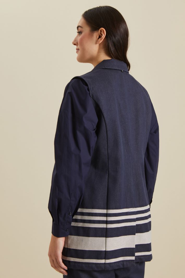 Gilet in denim jacquard Fashion Market