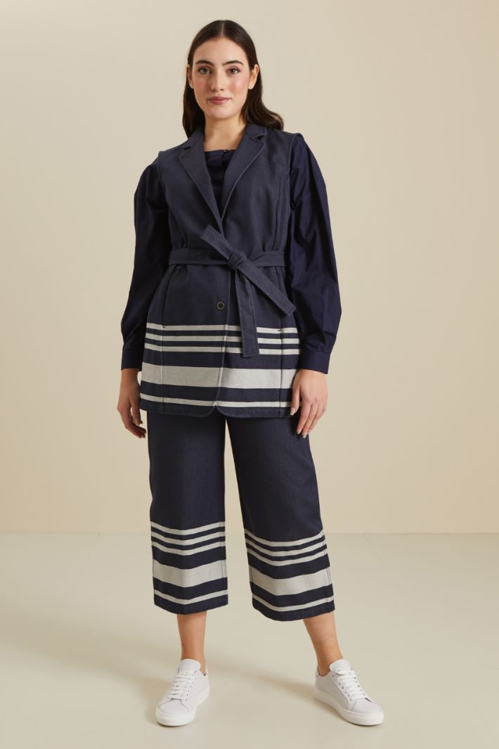 Gilet in denim jacquard Fashion Market