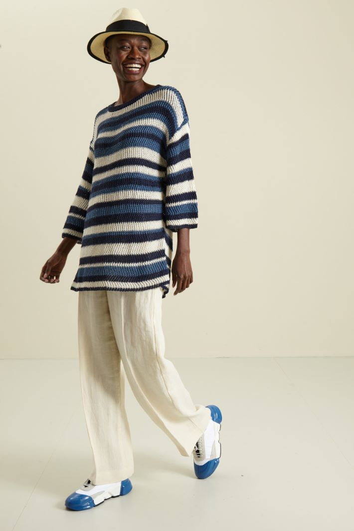 Maglia over in filato di lino Fashion Market