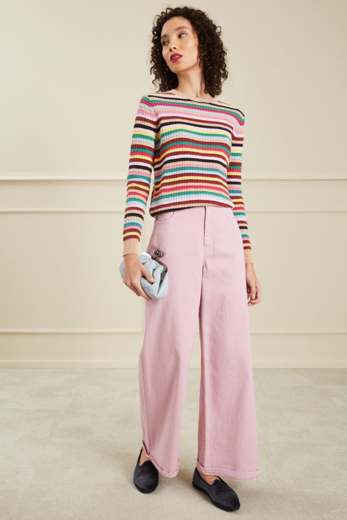 Maglia in cotone tinto filo Fashion Market