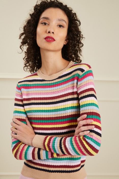 Maglia in cotone tinto filo Fashion Market