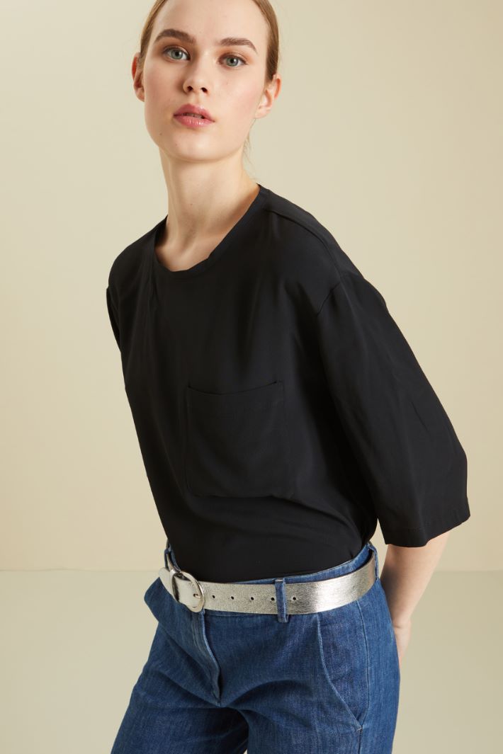 Cintura in pelle laminata Fashion Market