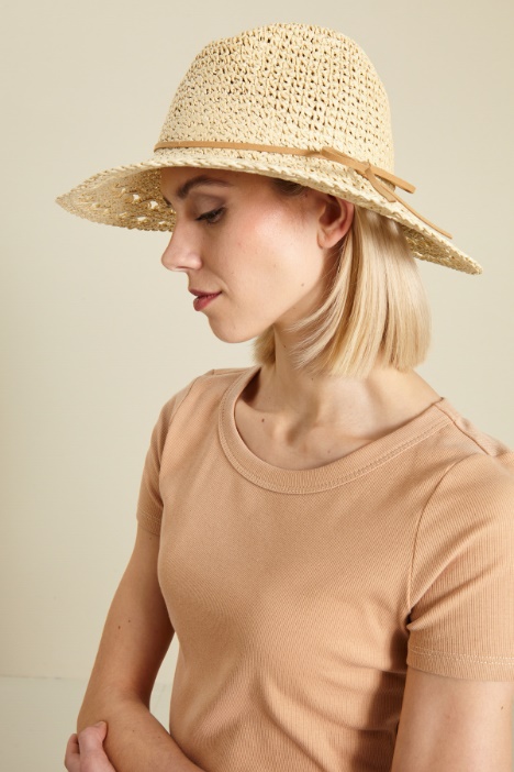 Cappello con fiocco in suede Fashion Market