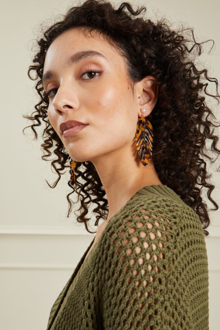 Orecchini pendenti in resina Fashion Market