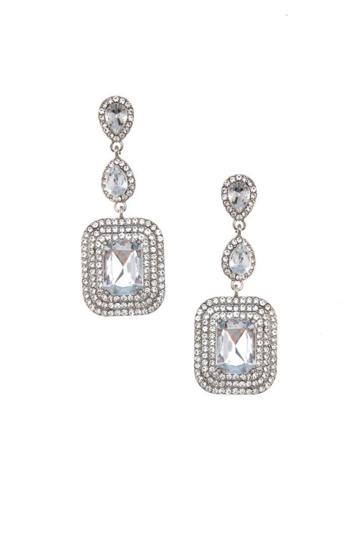 Orecchini pendenti strass Fashion Market