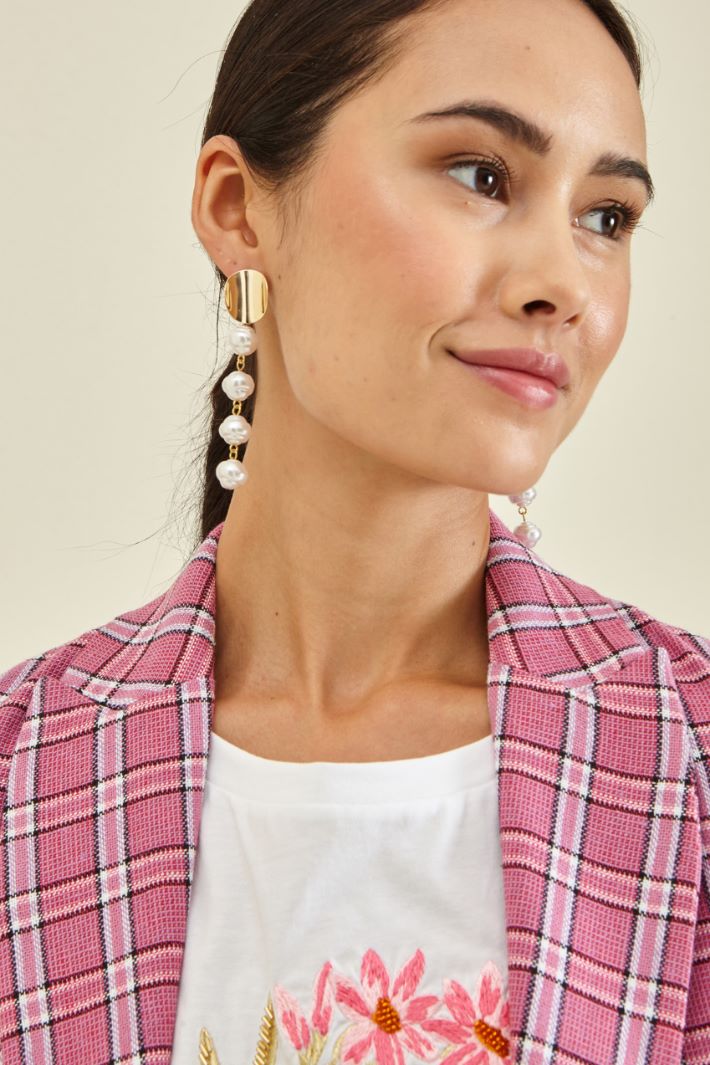 Orecchini in metallo e perle Fashion Market