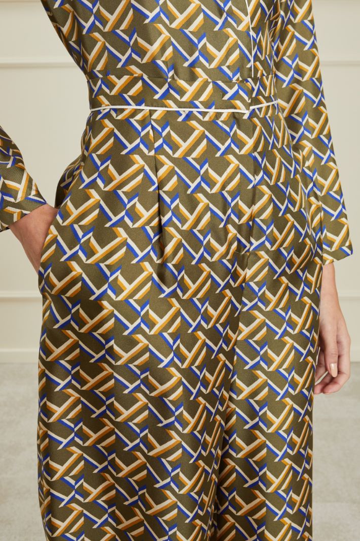 Pantaloni in twill stampato Fashion Market