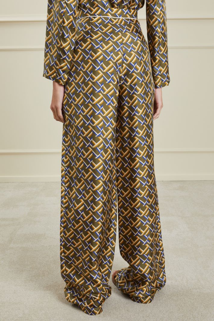 Pantaloni in twill stampato Fashion Market