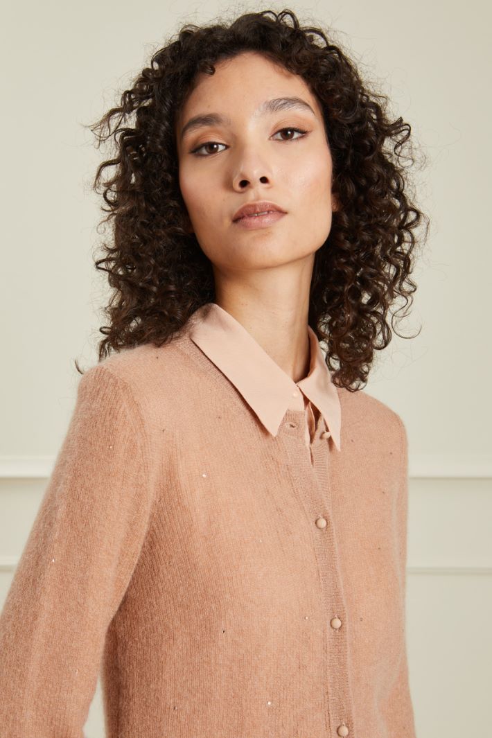 Cardigan in filato mohair  Fashion Market