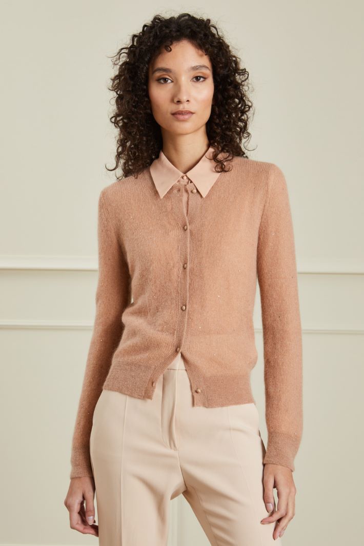 Cardigan in filato mohair  Fashion Market