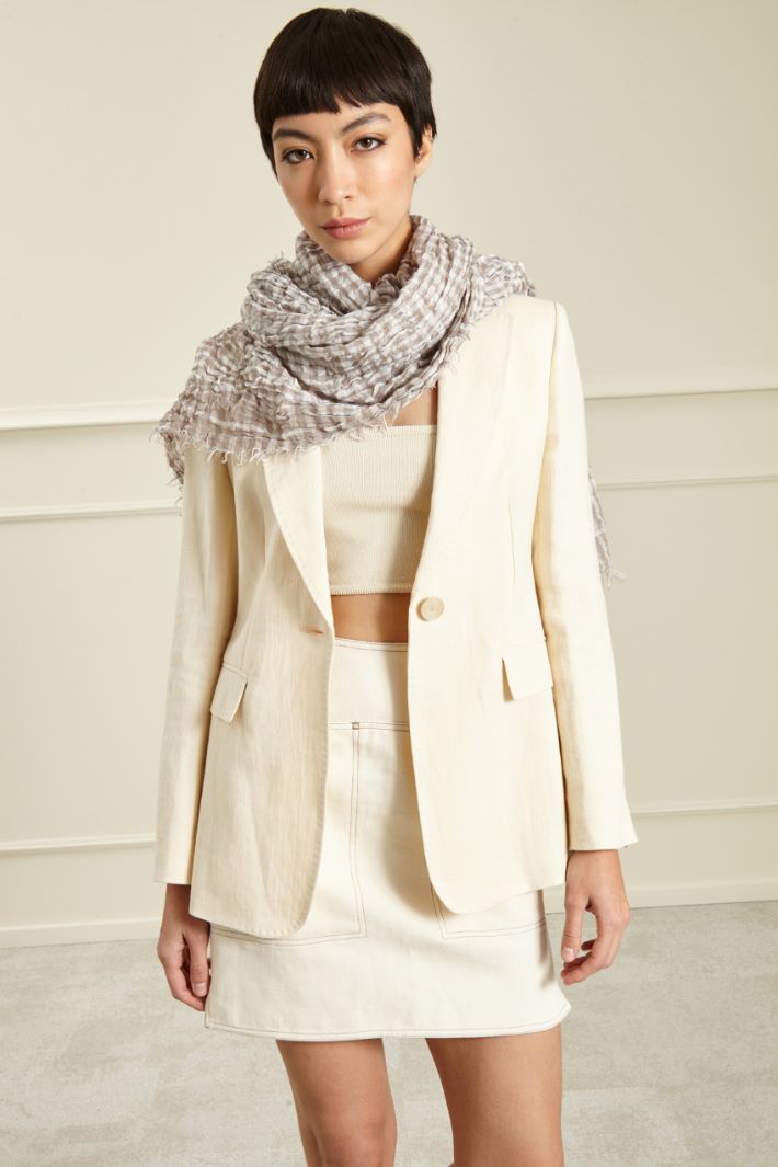 Sciarpa in cotone tinto filo Fashion Market