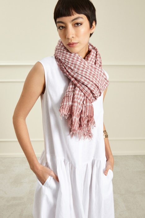 Sciarpa in cotone tinto filo Fashion Market