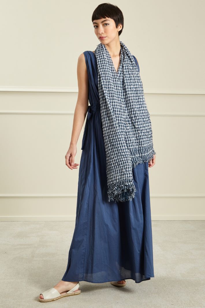 Sciarpa in cotone tinto filo Fashion Market