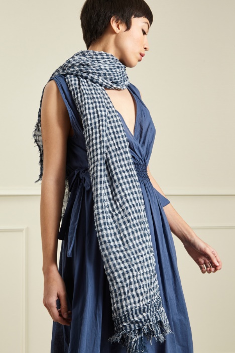 Sciarpa in cotone tinto filo Fashion Market