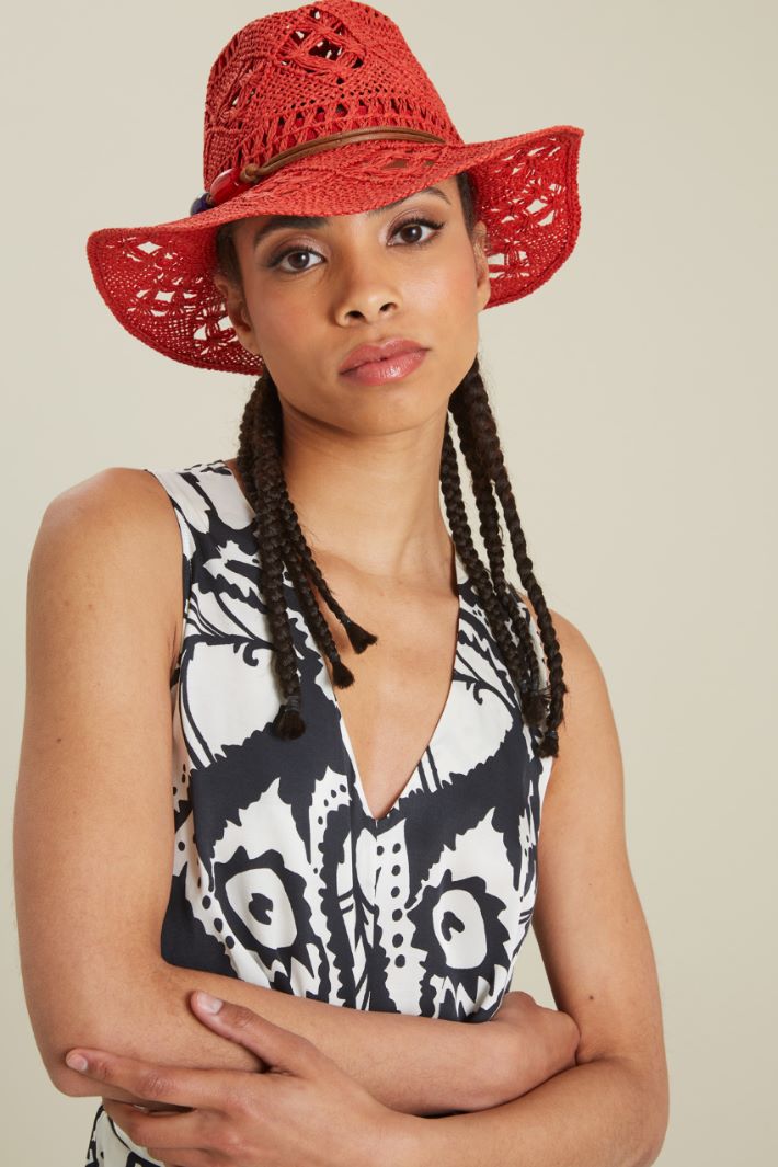 Cappello in rafia traforato Fashion Market