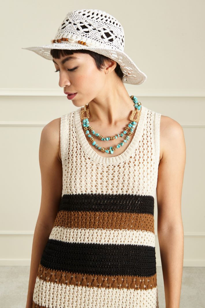 Cappello in rafia traforato Fashion Market