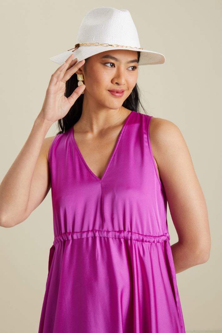 Cappello in rafia con catena Fashion Market