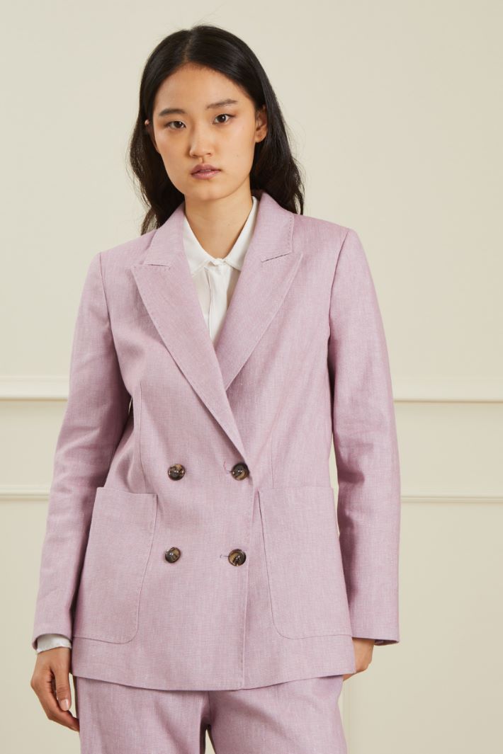 Blazer in lino e cotone Fashion Market