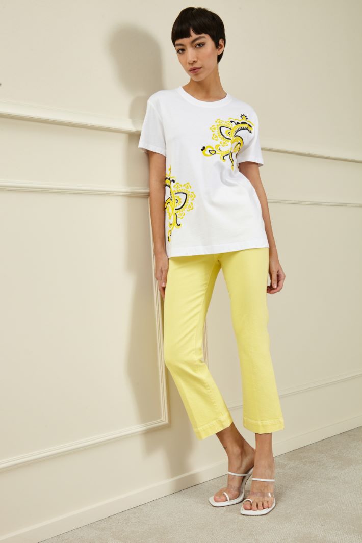 Pantaloni in bull di cotone Fashion Market