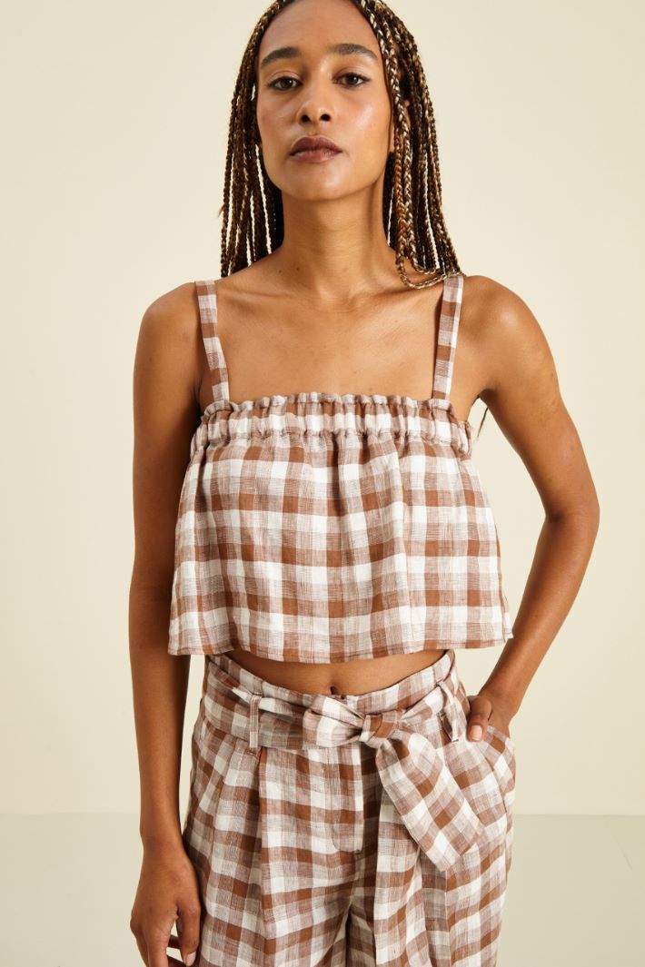 Top corto in lino Fashion Market