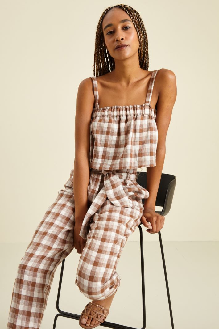 Top corto in lino Fashion Market