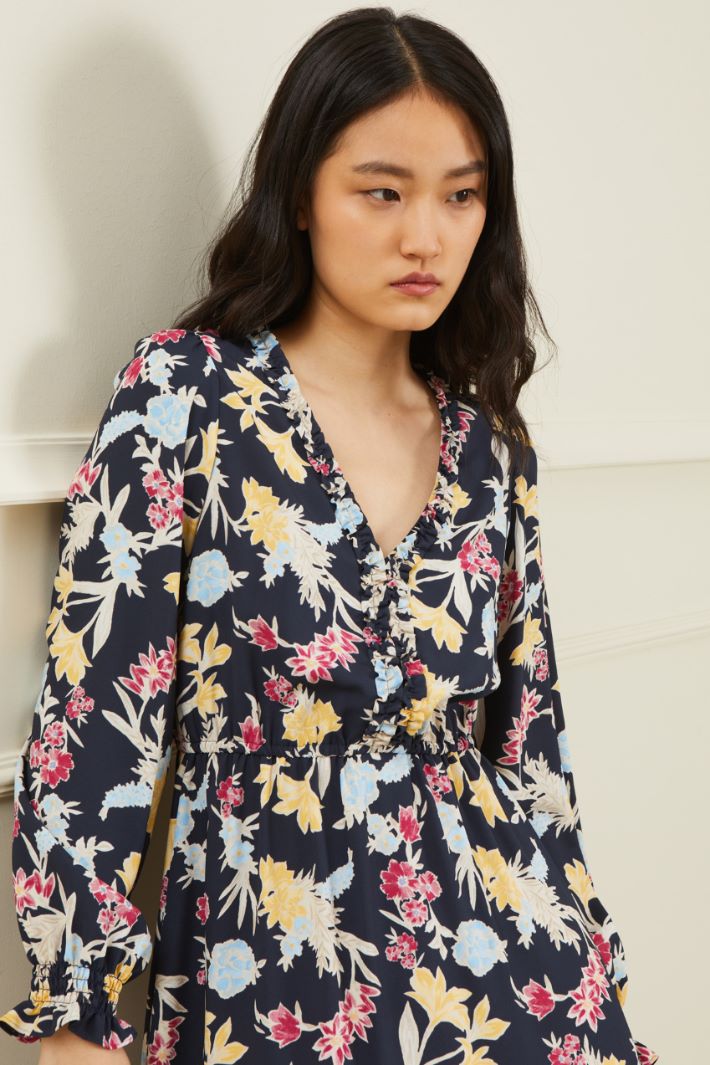 Abito in georgette con rouches Fashion Market