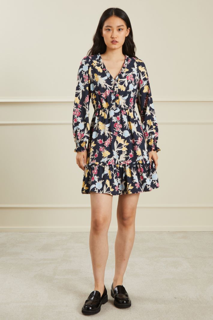 Abito in georgette con rouches Fashion Market