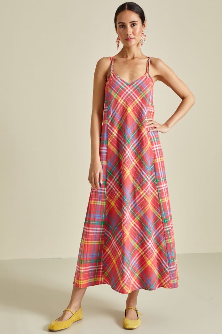 Abito svasato in lino e cotone Fashion Market