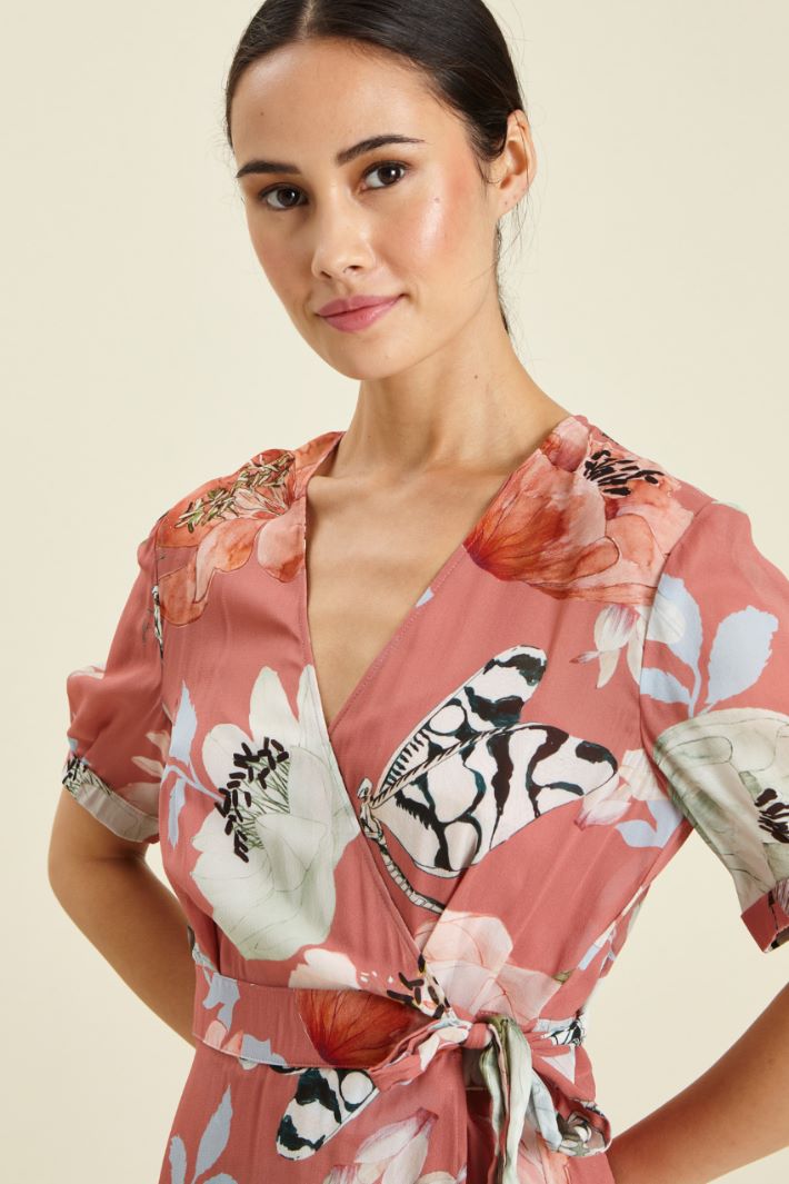 Abito a portafoglio con balza Fashion Market