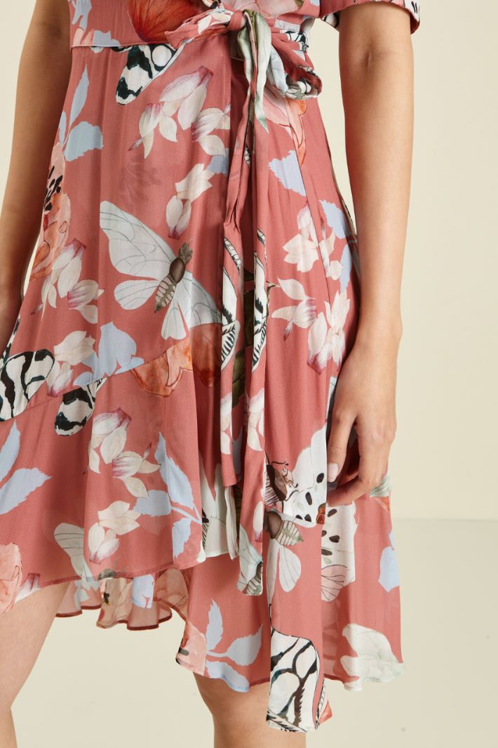 Abito a portafoglio con balza Fashion Market