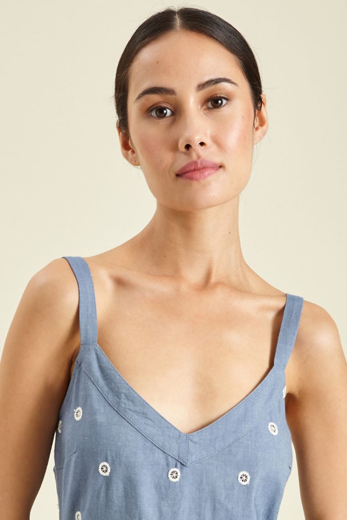 Tuta corta in sangallo Fashion Market Tuta corta in sangallo Fashion Market