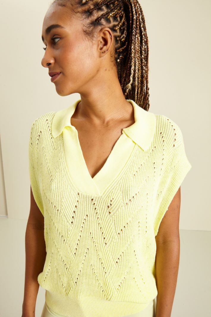 Gilet con colletto Fashion Market