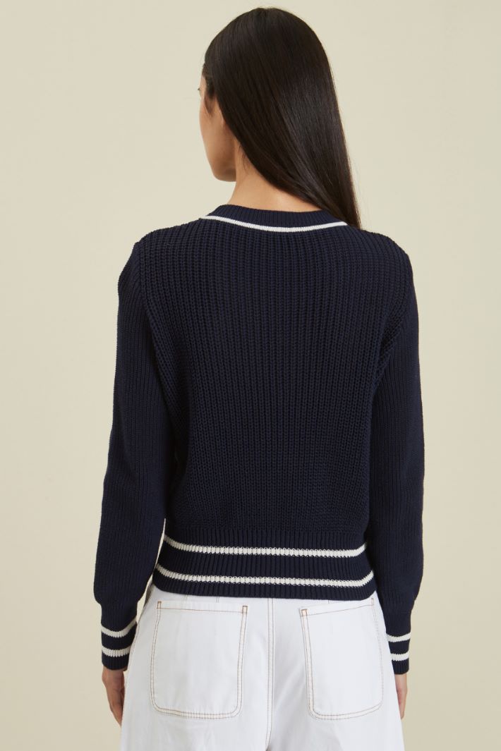 Maglia in cotone con ricamo Fashion Market Maglia in cotone con ricamo Fashion Market