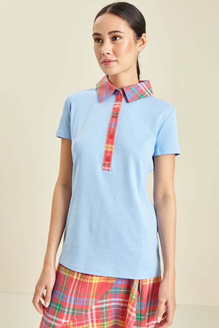 Polo in jersey e lino Fashion Market