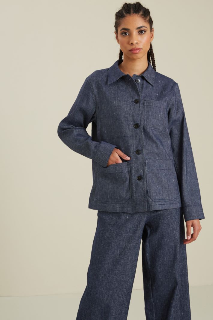 Giacca in lino e cotone Fashion Market