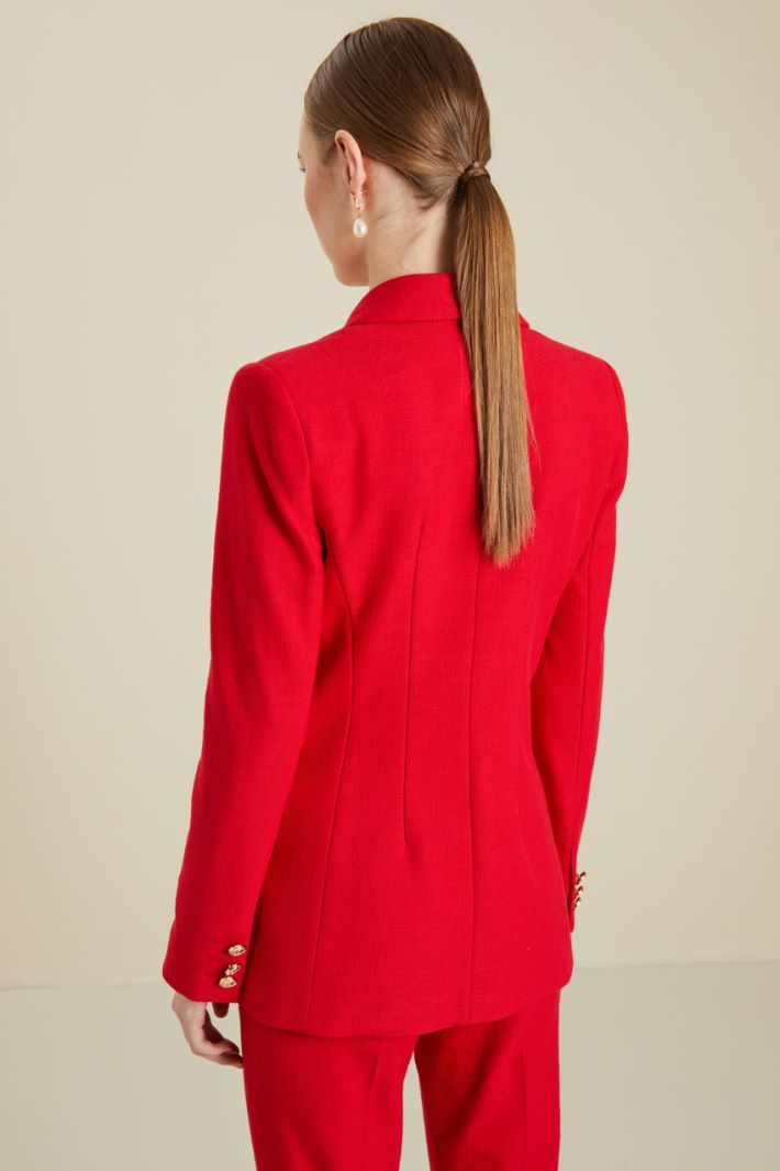 Blazer doppiopetto in stuoia Fashion Market