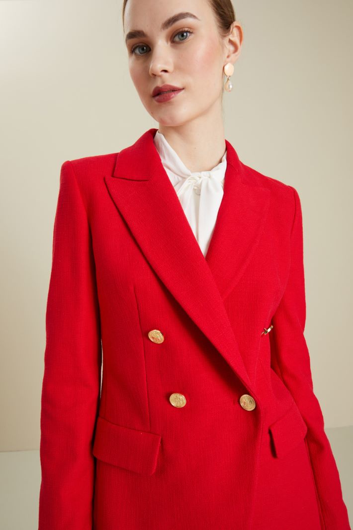 Blazer doppiopetto in stuoia Fashion Market