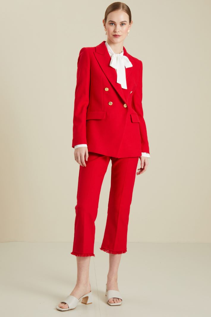 Blazer doppiopetto in stuoia Fashion Market