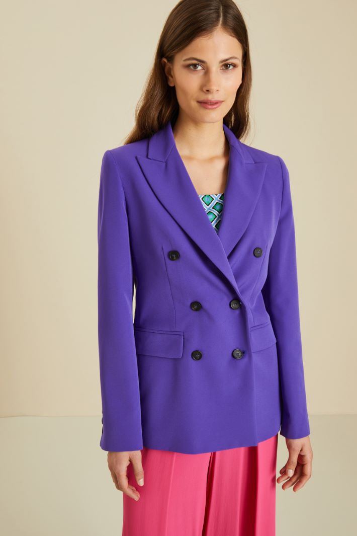 Blazer doppiopetto in cady Fashion Market