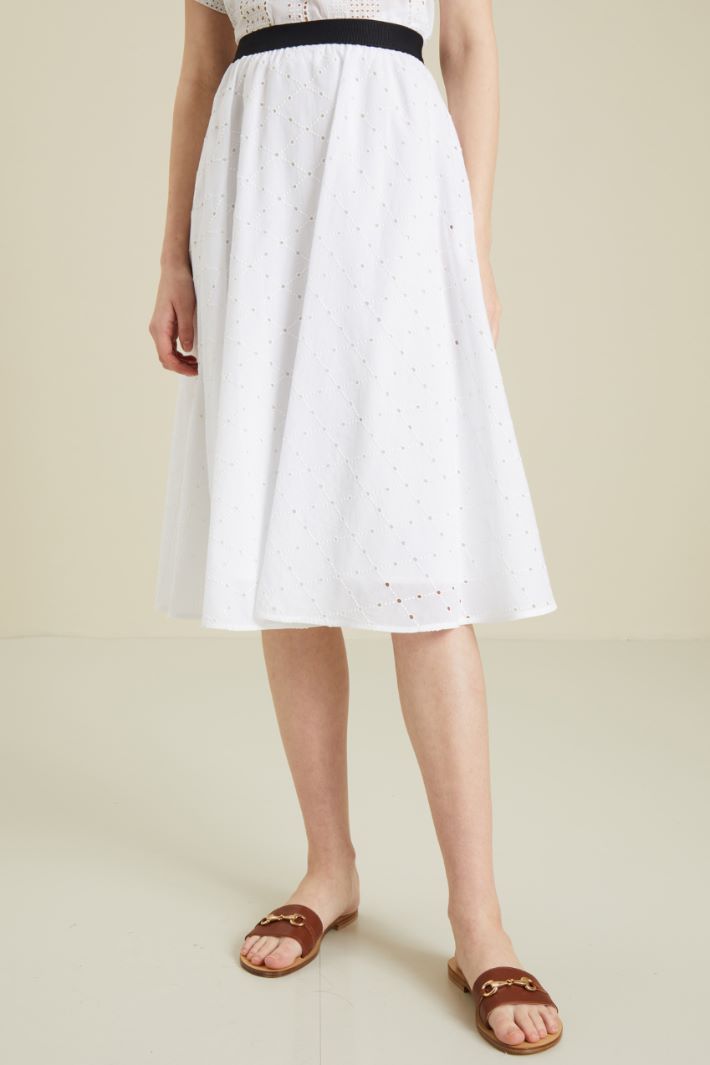 Gonna midi in sangallo Fashion Market