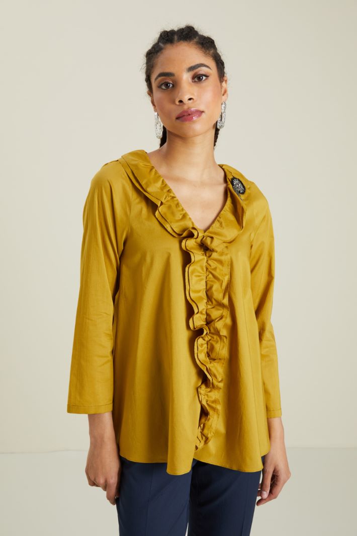 Blusa in voile di cotone Fashion Market