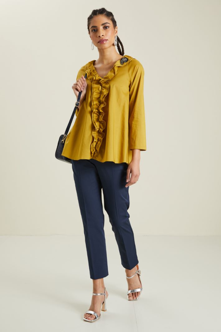 Blusa in voile di cotone Fashion Market