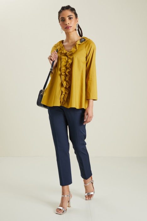 Blusa in voile di cotone Fashion Market