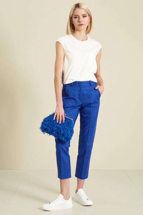 Pantaloni in cotone e lino Fashion Market