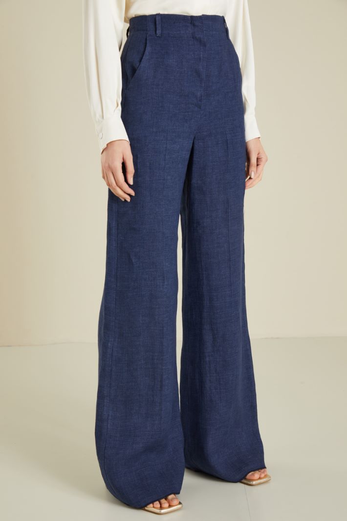 Pantaloni a palazzo in lino Fashion Market