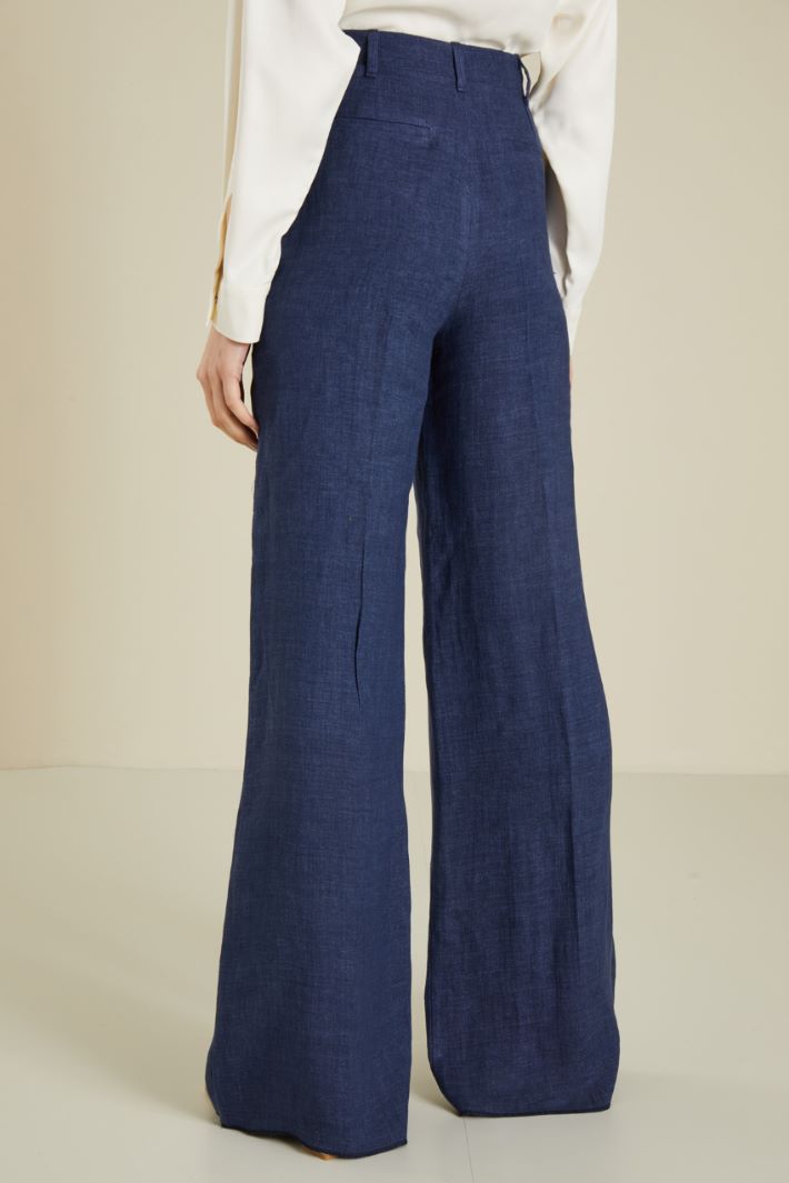 Pantaloni a palazzo in lino Fashion Market